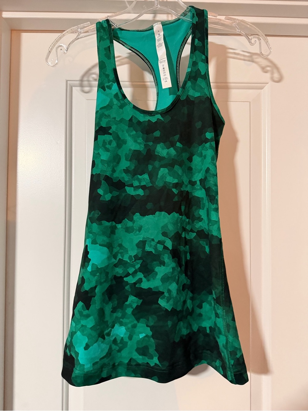 lululemon athletica Green Camouflage Racerback Tank